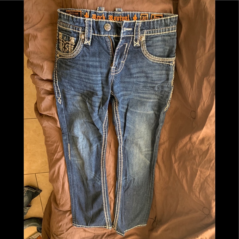 30x32 men’s rock Revival Bruno bootcut jeans